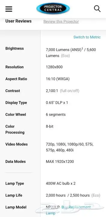 بروجكتر projector NEC PX700w 4