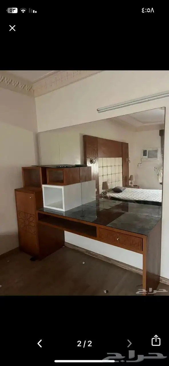 سرير وتسريحة و ستاره 1