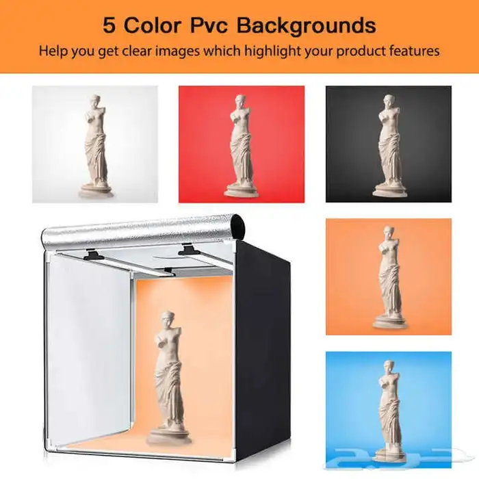 صندوق تصوير للمنتجات بجودة عالية وغيرها مع خلفيات 2