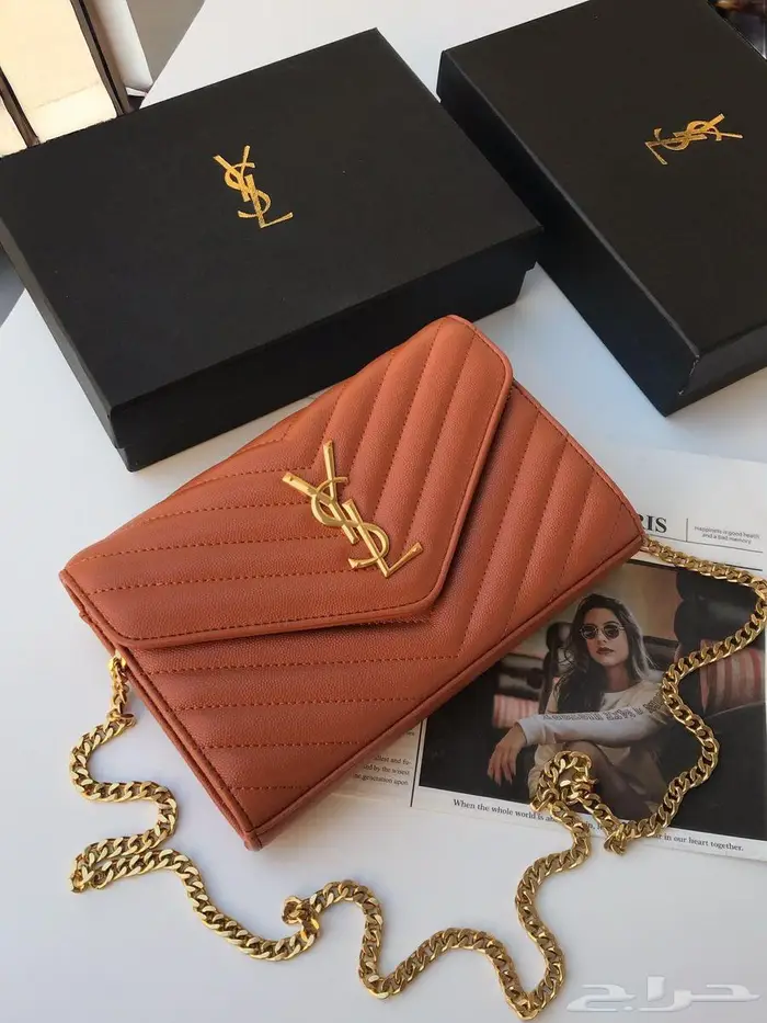 شنطات سان ماركات 22في14 شنطة لوران طبق اصل تماما  للاصلي 11