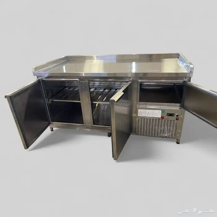 ثلاجة استيل طاولة استيل استاند استيل مدخنة عربية رف استيل 41