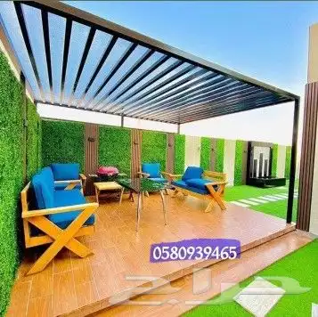 جلسات الخارجيه خشب سويدي طبيعي 7