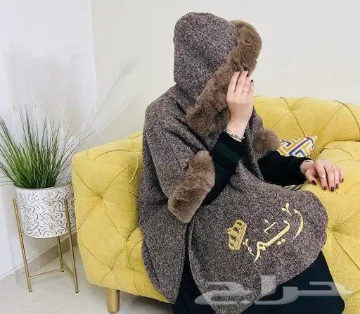 شال شتوي نسائيه تطريز حسب الطلب وخاف عليك من برد الشتاء 1