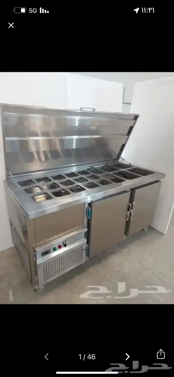 ثلاجة استيل طاولة استيل استاند استيل مدخنة عربية رف استيل 54