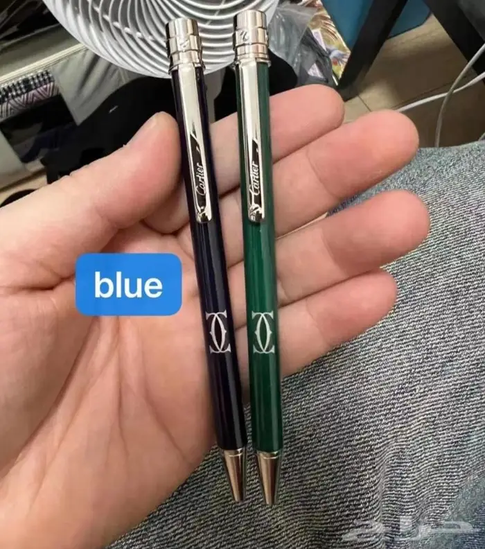قلم نحيف ماركة كار تير اقلام ماركة كارتييه اصفر اسود ازرق 5