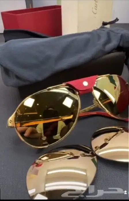 نظارة كارتير سانتوس جلد احمر 5