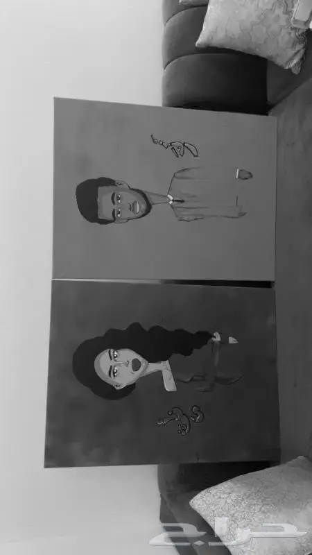 رسامة صور (شخصيات) لوحات احجام كبيرة 1