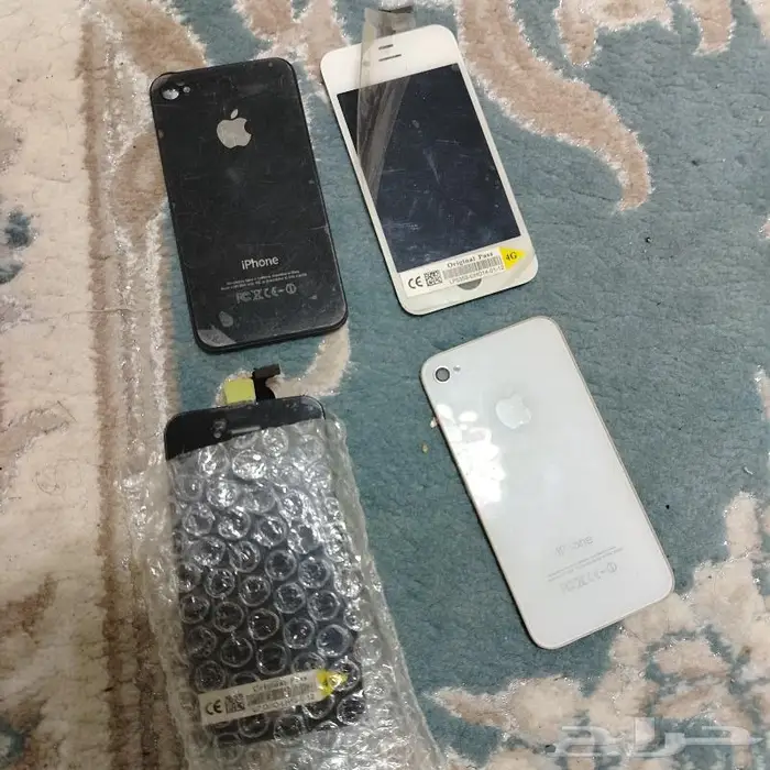شاشه وكفر خلفي وجميع قطع ايفون 4 و 5 0
