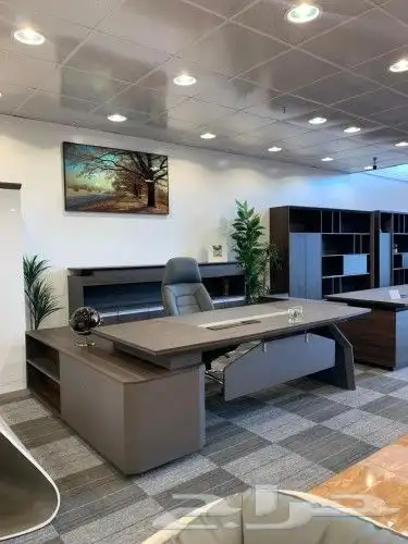 طقم مكتب مدير الفخم مودرن طاولة اثاث مكتبي جدة 7