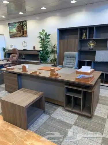 طقم مكتب مدير الفخم مودرن طاولة اثاث مكتبي جدة 3