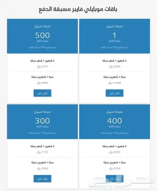 شبكة موبايلي الفايبر 5