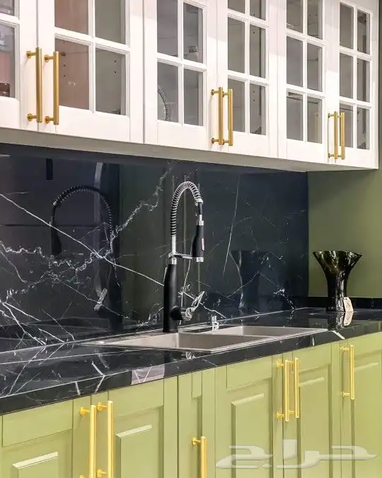 مطابخ خشب ألماني ومطابخ صاج والمنيوم ورخام صناعي وبورسلان 7