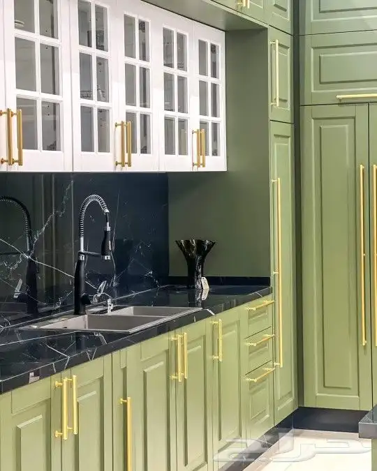 مطابخ خشب ألماني ومطابخ صاج والمنيوم ورخام صناعي وبورسلان 6