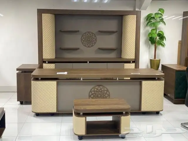 طقم مكتب مدير الفخم مودرن طاولة اثاث مكتبي جدة 5