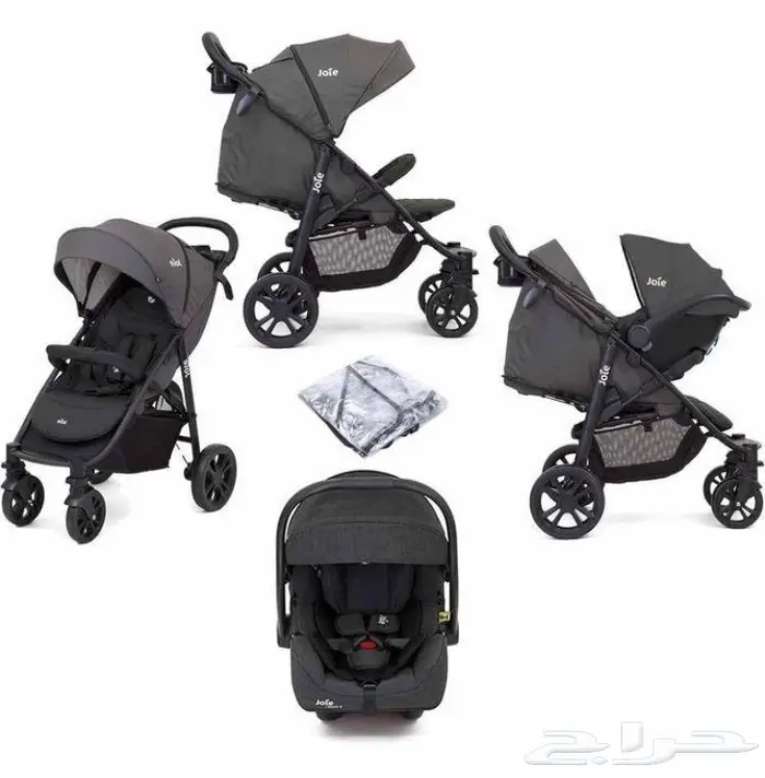 عربة اطفال مشاية بكامل اكسسواراتها 0