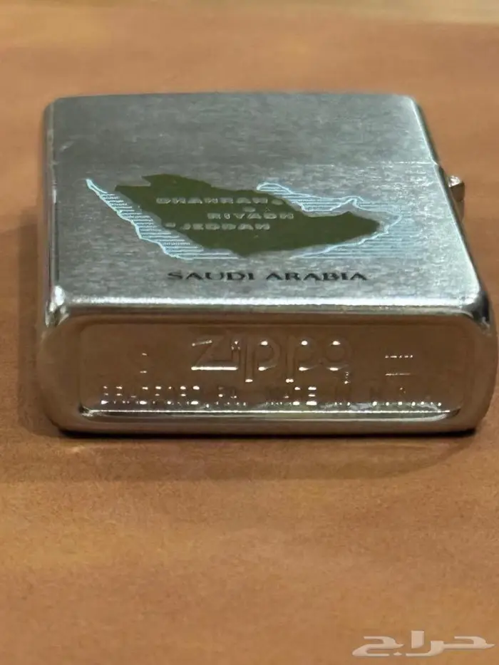 ولاعه ZIPPO الامريكيه اصليه عليها خريطه السعوديه 1