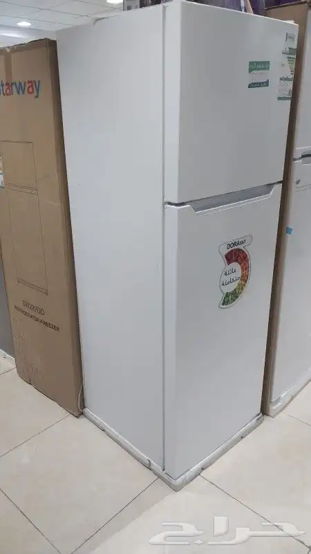 ثلاجة دورا سات بخار - بابين 11.8 قدم 332 لتر - ابيض 0