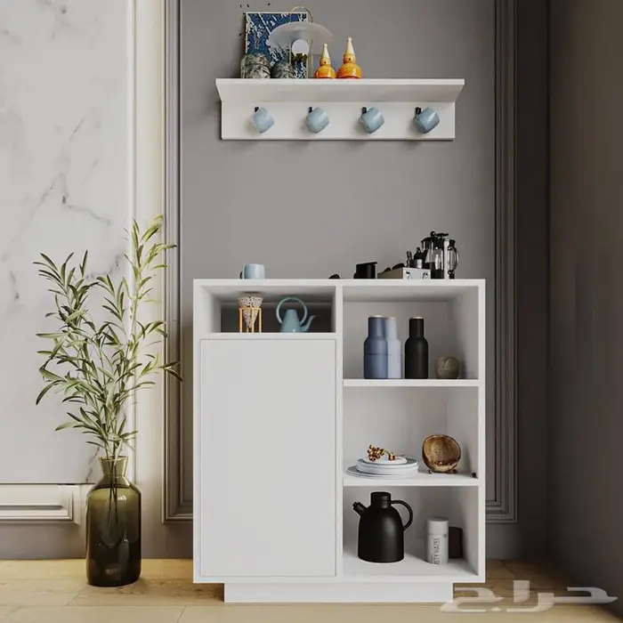 طقم طاولات تصميم تركي لون أبيض 3