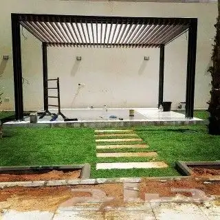 تنسيق وتصميم حدائق جده ومكه جالست عشب صناعي خشب باركيه شلالا 2