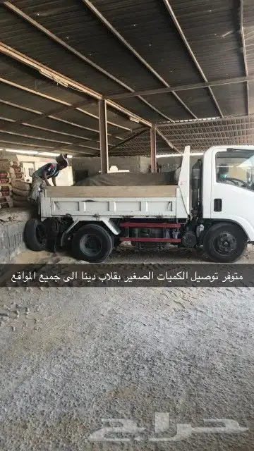 يتوفر لدينا رمل عادي رمل مساح و كنكري و اسمنت تأجير كرين 13