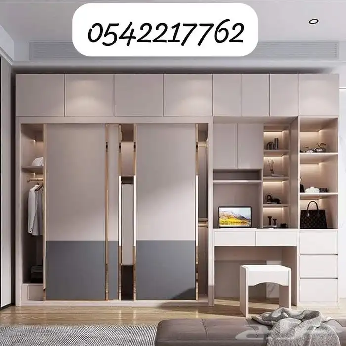 غرف نوم - ديكورات خشبيه - ابواب - تلبيس جدران - فوم 8