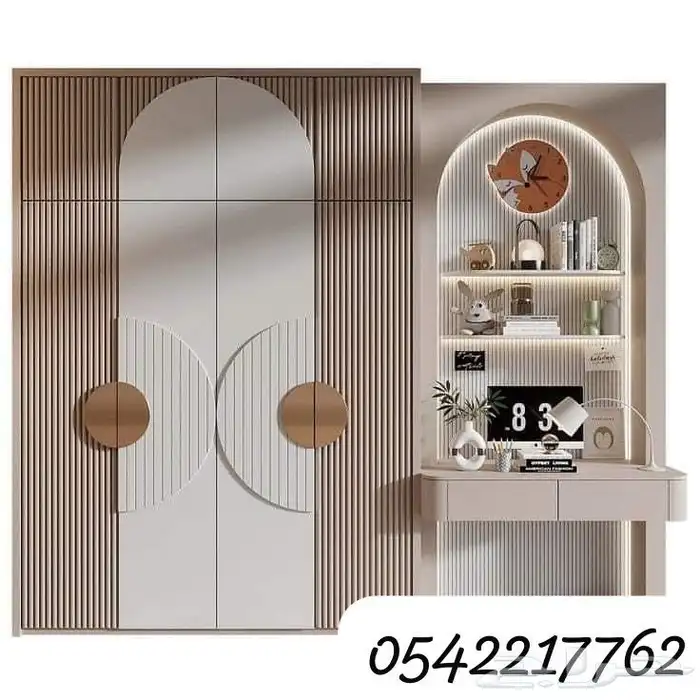 غرف نوم - ديكورات خشبيه - ابواب - تلبيس جدران - فوم 16