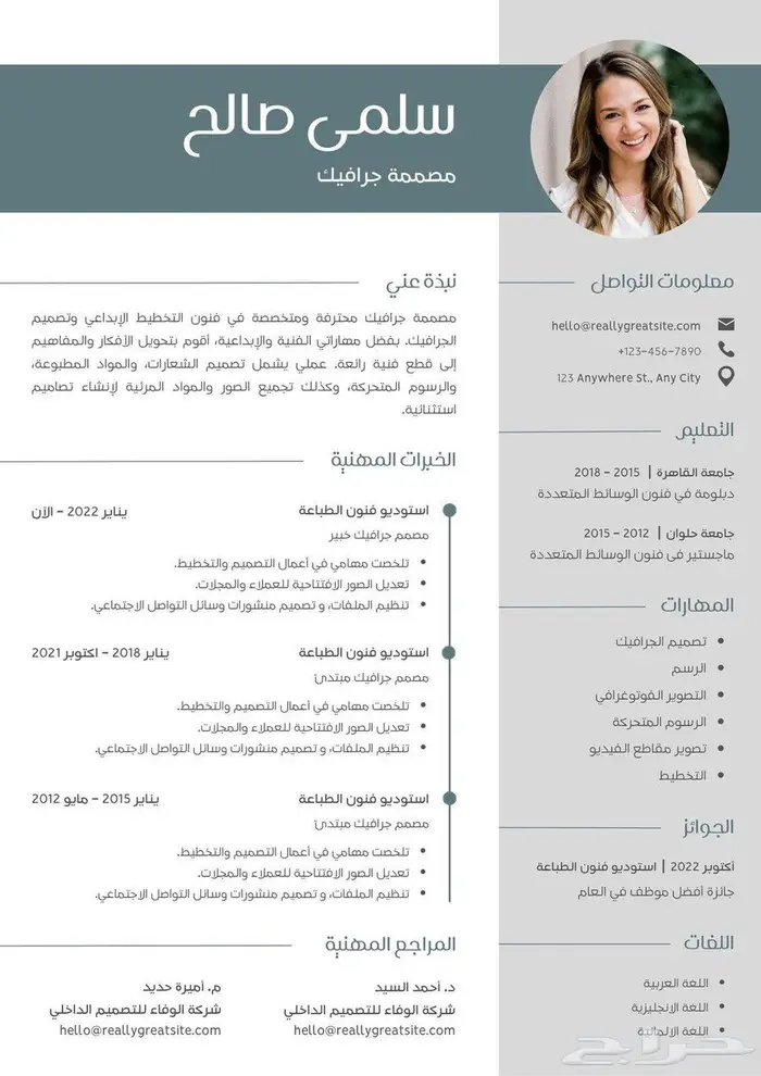 تصميم سيرة ذاتية CV احترافية 3