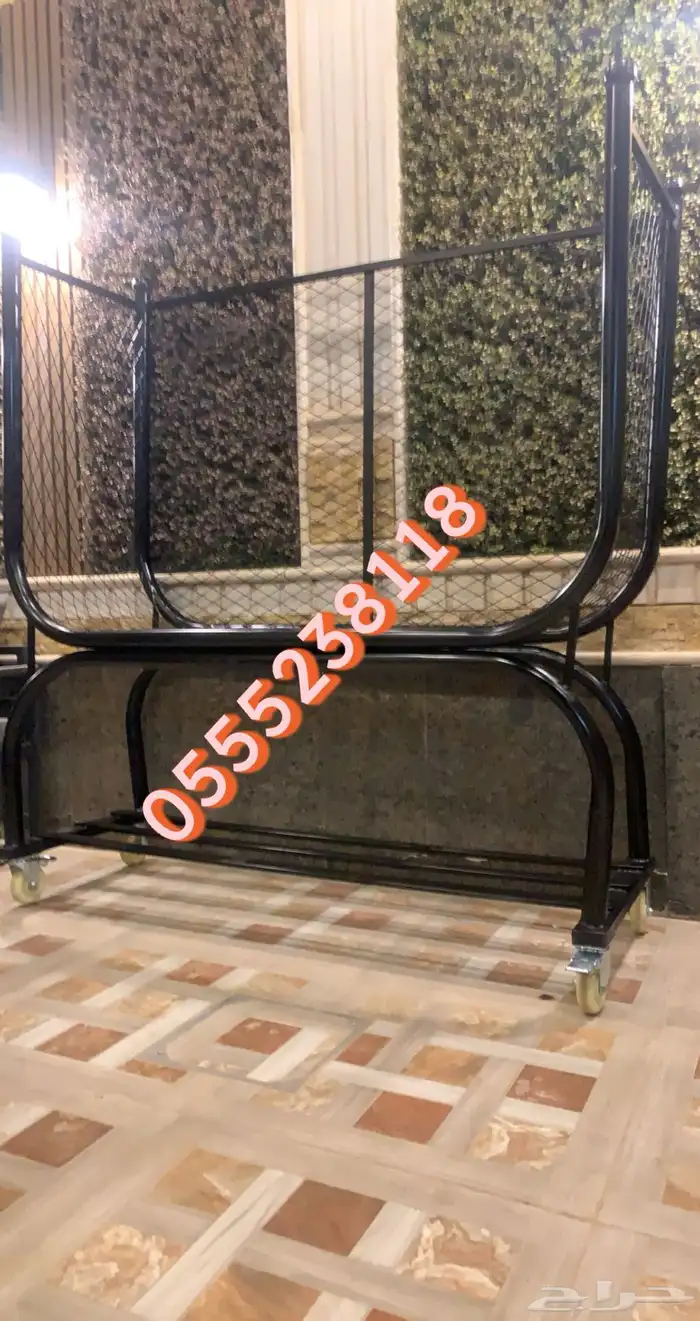 حامل حطب حديد ولحام قوي كفرات اصليه مزوده بفرامل 34