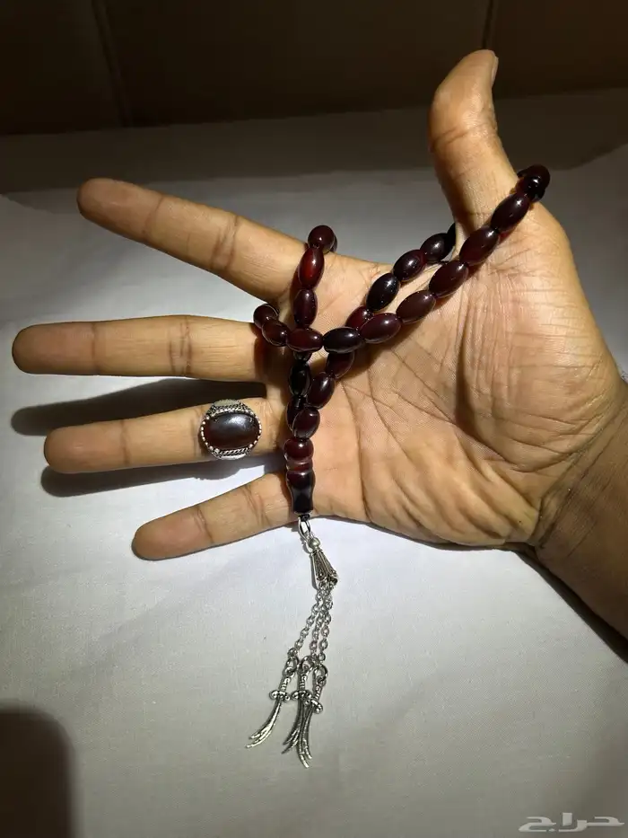 طقم رجالي سبحة و خاتم عقيق 0