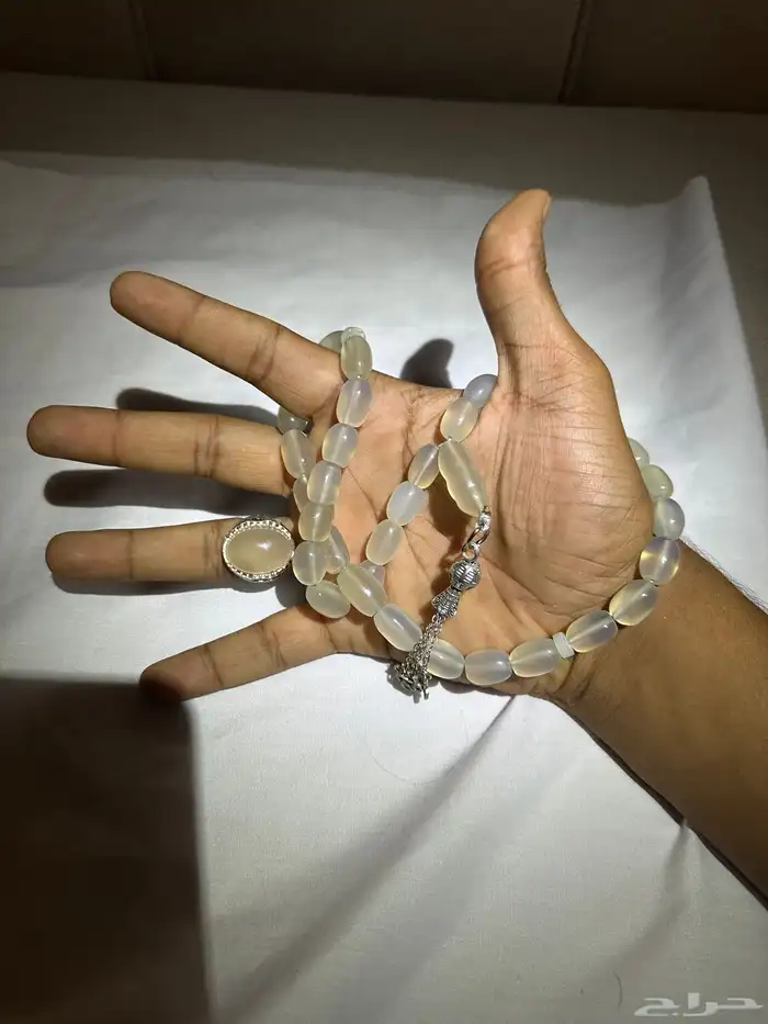 طقم رجالي سبحة و خاتم عقيق 4