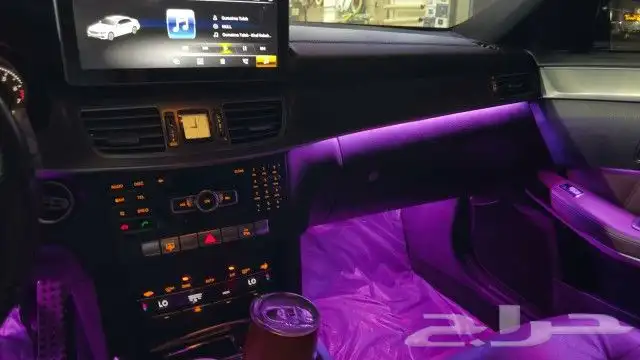 تركيب لدات داخلية وشاشة لمرسيدس E300 موديل 2014 4