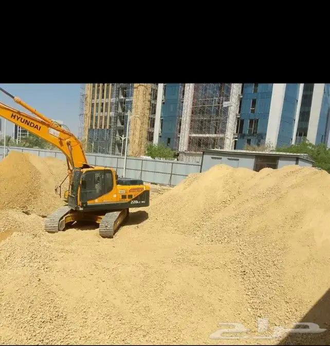 توريد ودفن ورص طبقات توريد رمل ابيض رمل احمر 2