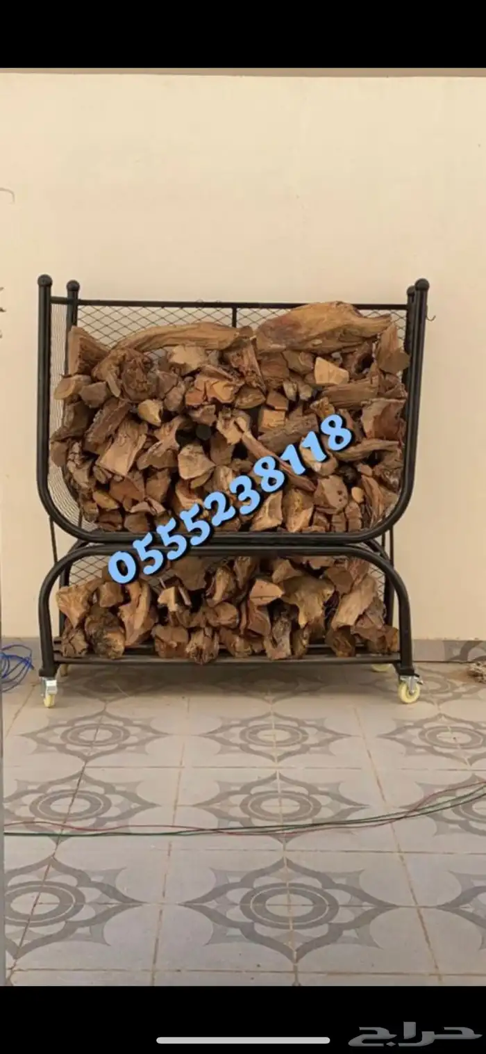 استاند وحامل حطب اشكال جديد وحديد وكفرات مظمونه 24