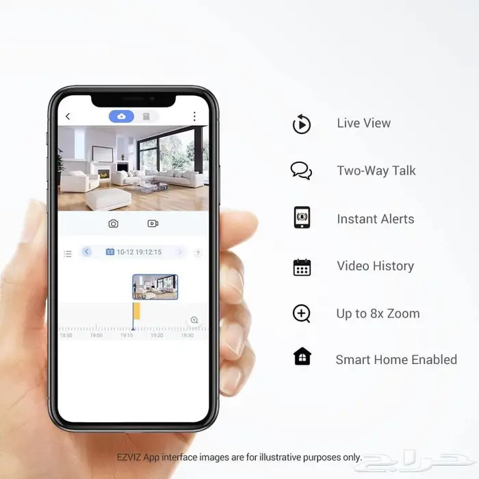 كاميرا مراقبة منزلية داخلية صغيرة الحجم تعمل بالبطارية EZVIZ 4