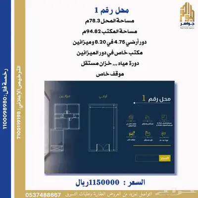 محل تجاري ومكتب اداري للبيع 2