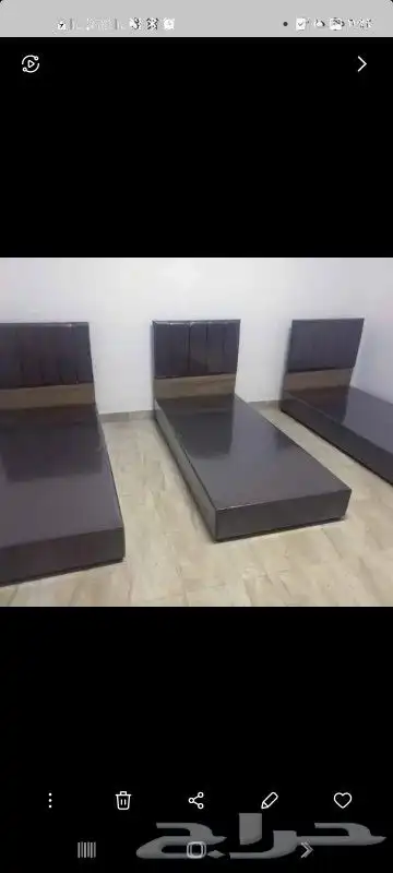 سرير حديد وبكسيات خشب مراتب 5