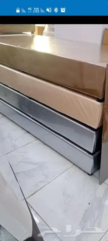 سرير حديد وبكسيات خشب مراتب 12