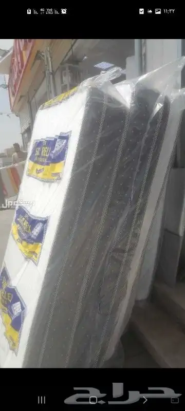 سرير حديد وبكسيات خشب مراتب 6