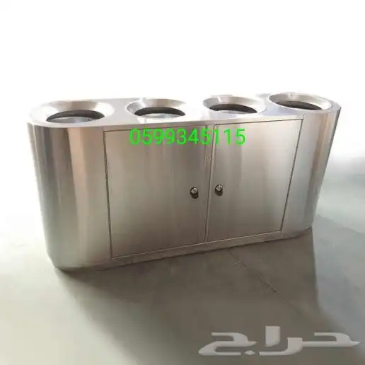 حاويات إعادة تدوير ورق بلاستك مخلفات عامة سلة زبالة 6