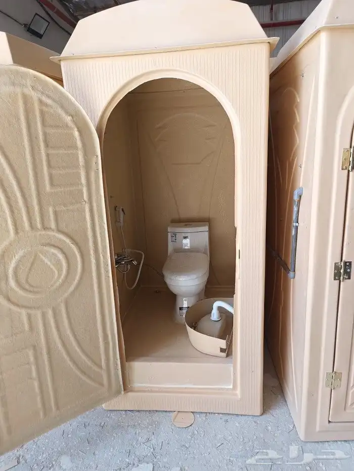 حمامات دورات مياه متنقله فيبر مجهز بلكامل بجميع اغراضه حمام 6