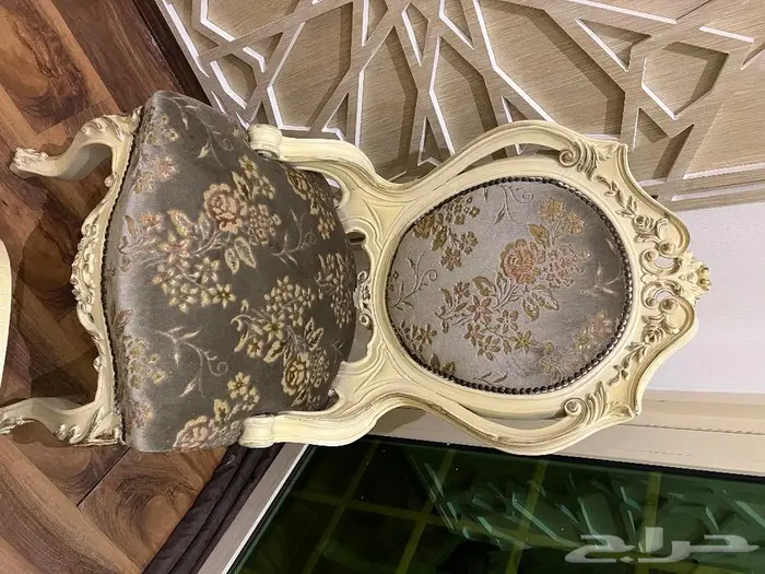 طقم كونسول انتيك خشب زان حفر يدوي 2