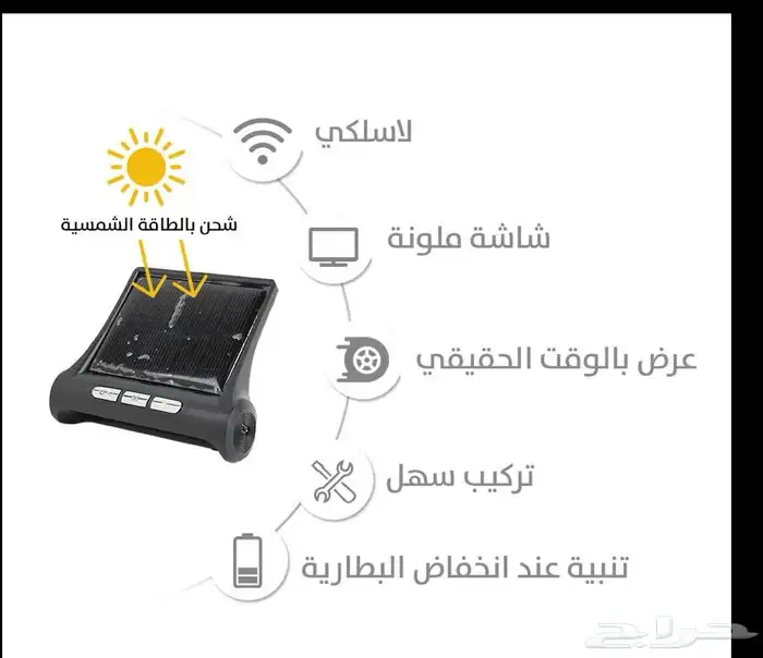 جهازTPMS مراقب ضغط الإطارات لاسلكي إلكتروني يعمل بالطاقة 5