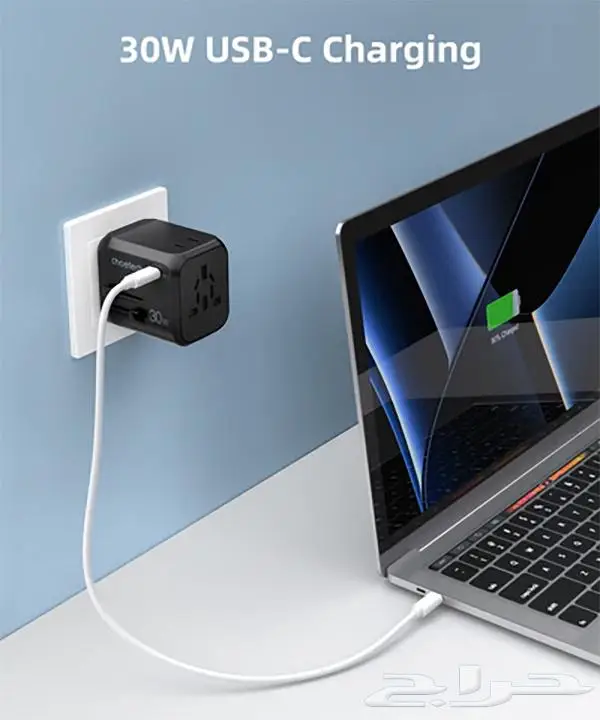 فيش سفر Choetech 30 واط PD عالمي متعدد المنافذ 8