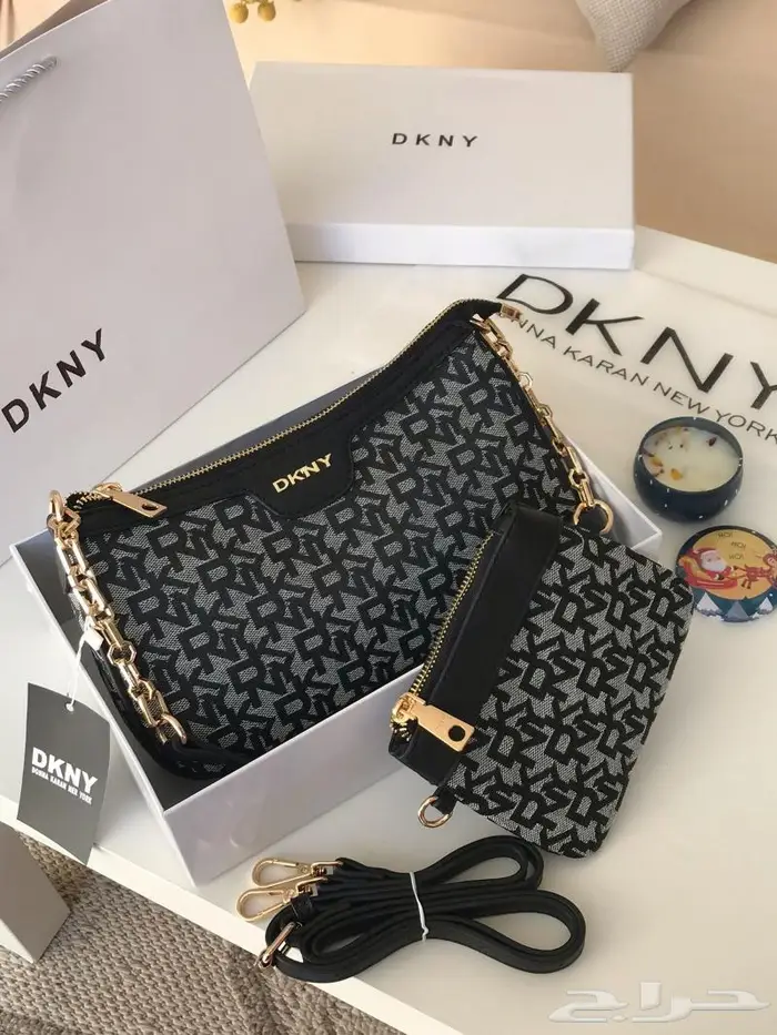 ثلاث موديلات شنط دكني نسائية شنطات ماركات DKNY شنطة بملحقات 37