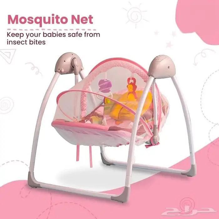 مرجوحة كهربائية للاطفال ( مرجيحة مواليد ) مع ريموت تحكم 1
