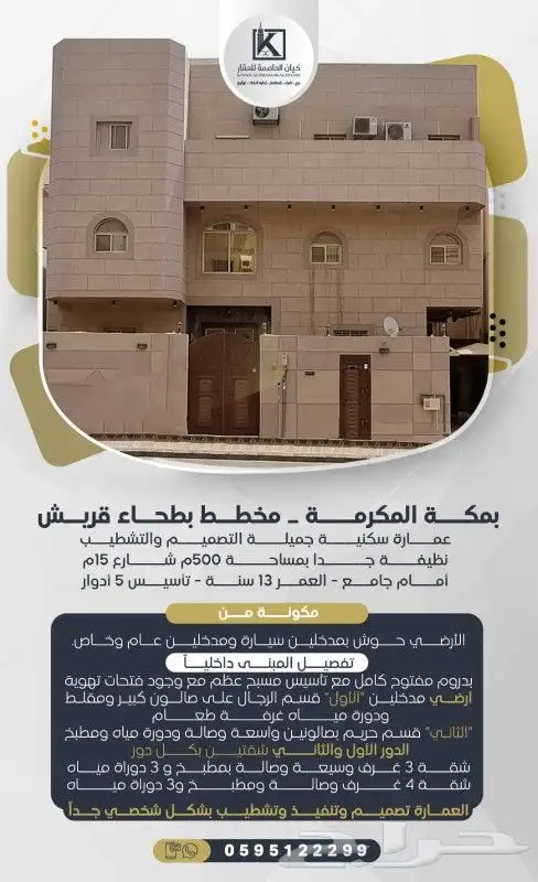 عمارة سكنية شخصية للبيع لم تؤجر قط .. 0