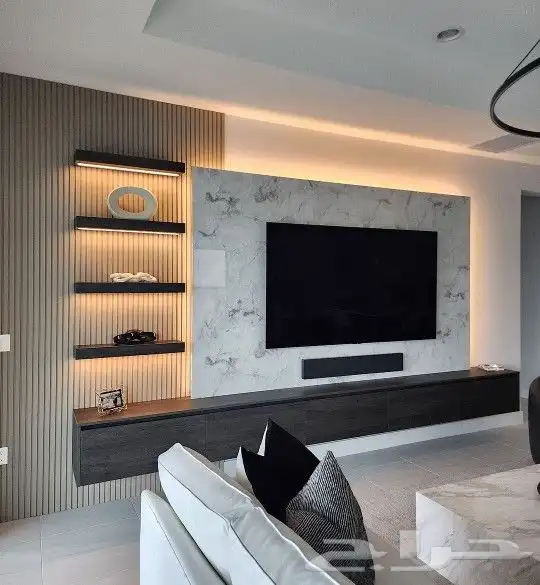 ديكورات خلفيات تلفزيون شيبورد دهانات ورق جدران تكسيات 0