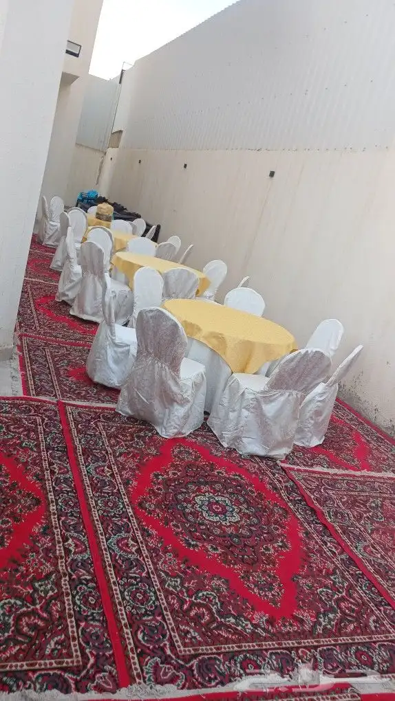 تأجير للحفلات والمناسبات كراسي وطاولات سماعات استقبالات 7