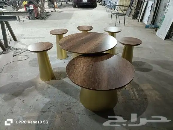 طاولات حديد رخام بديل رخام 5