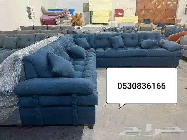 كنب جديد جاهز حرف Lو7 اشخاص 6